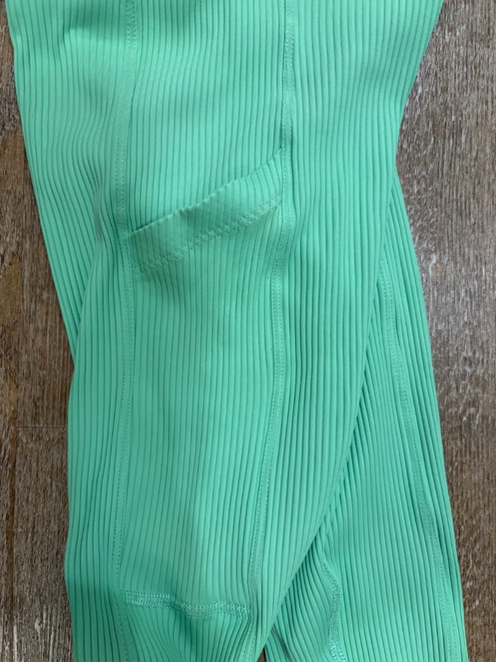 Year Of Ours Mint Green Ribbed Lace-Up Activewear Set - Size XS - Picture 5 of 9